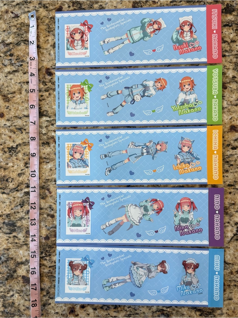 The Quintessential Quintuplets Big Sticker Sheet x 5 Bundle